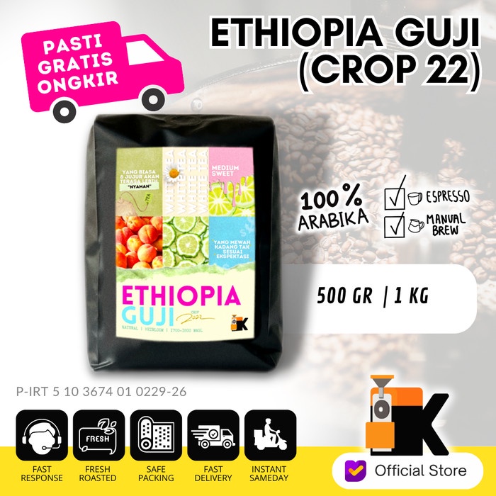 

Murah Kopi Arabika Ethiopia Guji (Crop 2022) 1 Kg Promo