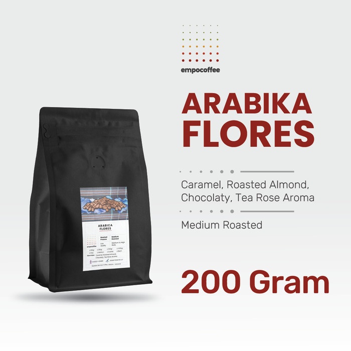 

Terlaris Kopi Arabika Flores Bajawa Arabica Coffee Roasted Bean Coffe 200 Gram Gilaa!!!