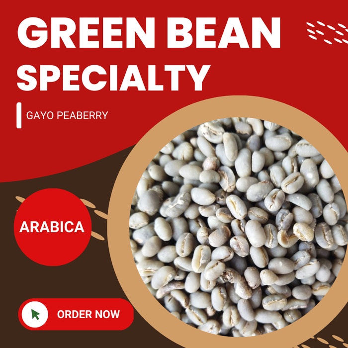 

Terlaris Green Bean Arabica Gayo Peaberry Grade 1 - 1Kg Limited