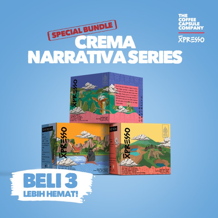 

Hemat Xpresso Bundle - Crema Narrativa Series - Nespresso Compatible Murah