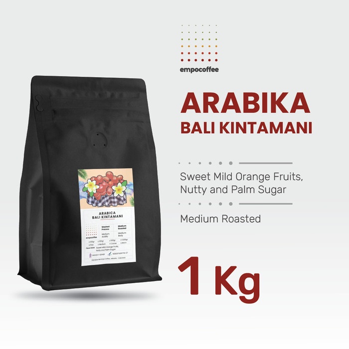 

Bagus Kopi Arabika Bali Kintamani Arabica Coffee Roast Bean Coffe Beans 1Kg Bergaransi