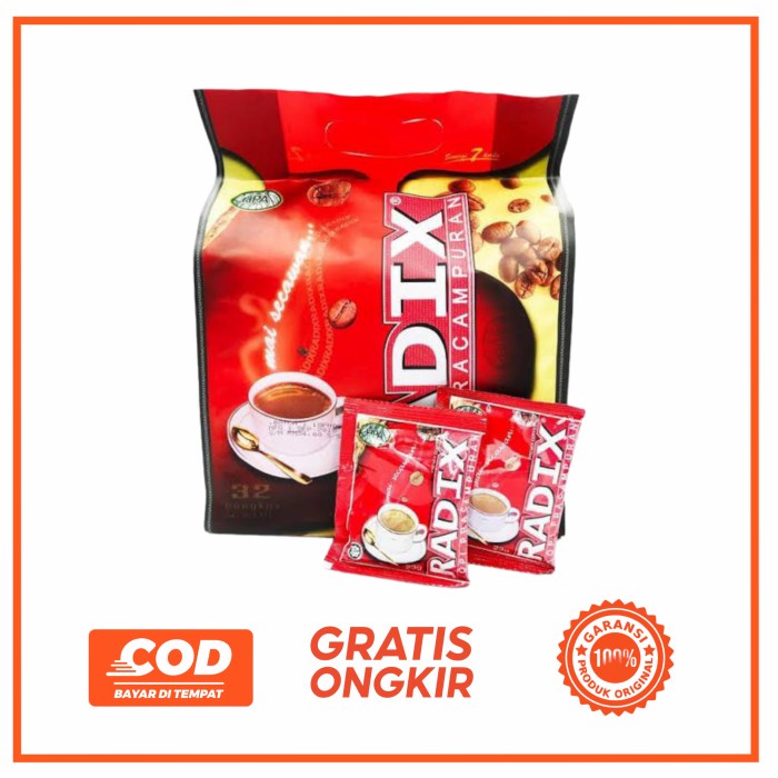 

Hot Sale Kopi Radix Malaysia Hpa 32 Sachet Promo