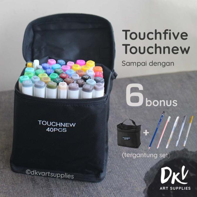

Touchfive Touchnew Marker Spidol 40 Colors Twin Markers Animasi