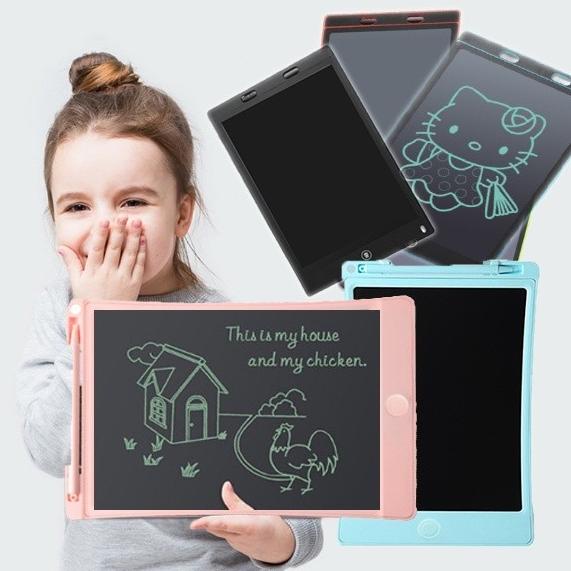 PAPAN TULIS MAINAN TABLET ANAK GAMBAR CORAT CORET LCD DIGITAL PORTABEL