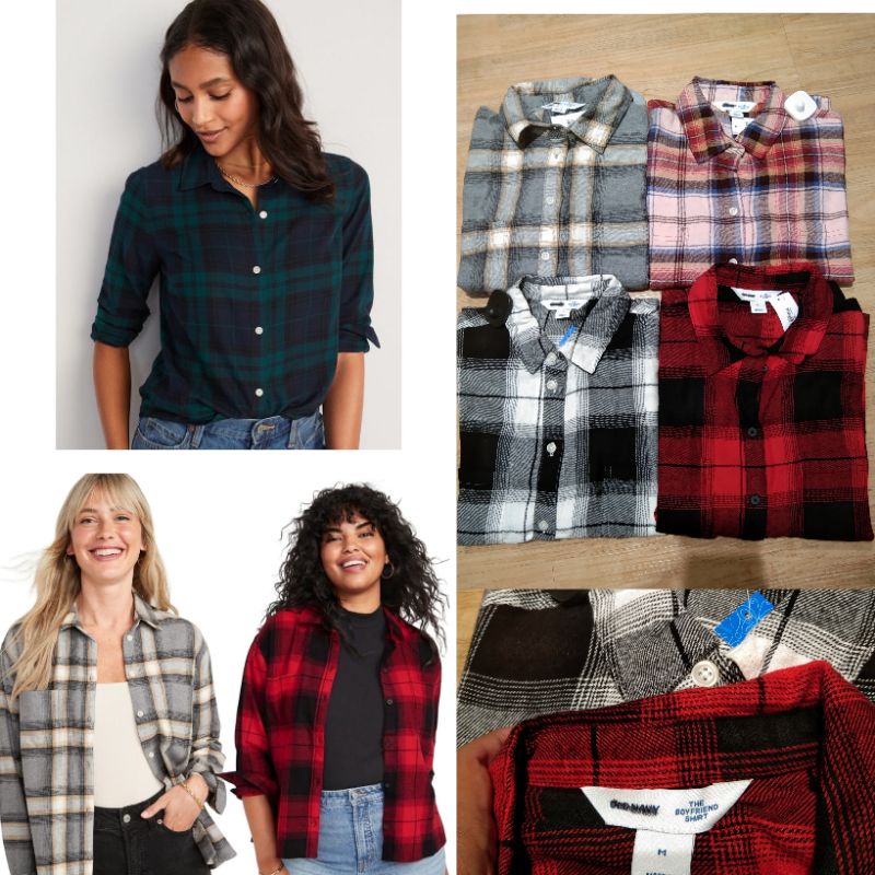 Kemeja flanel wanita old navy original brended 6model