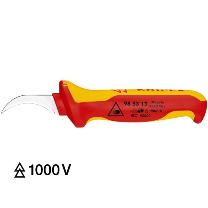 

Pisau Kupas Kabel Listrik VDE Cutter 98 53 13 KNIPEX Stripping Knives