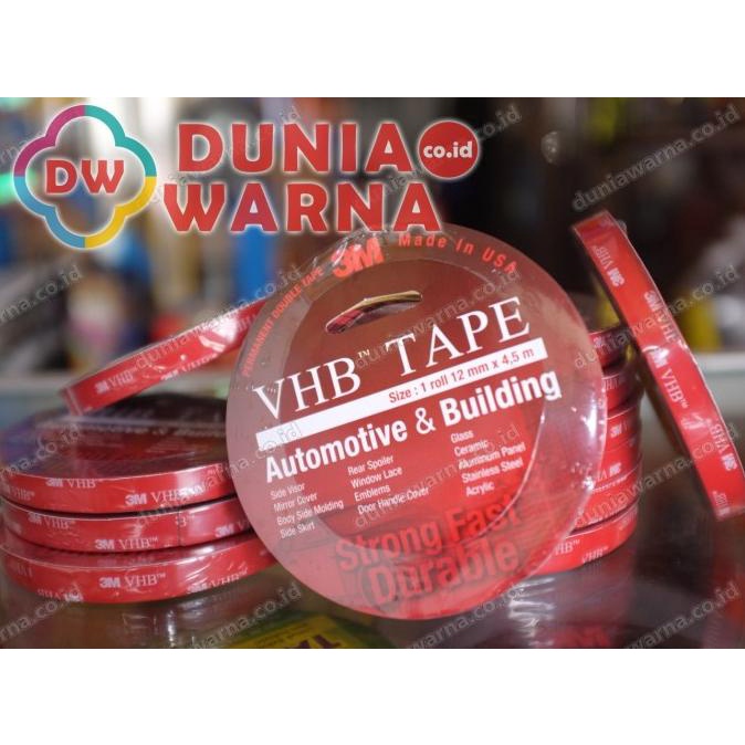 

+%+%+%] PROMO!! 3M VHB Double Tape Foam Otomotif 12 mm x 4,5 m TERMURAH!