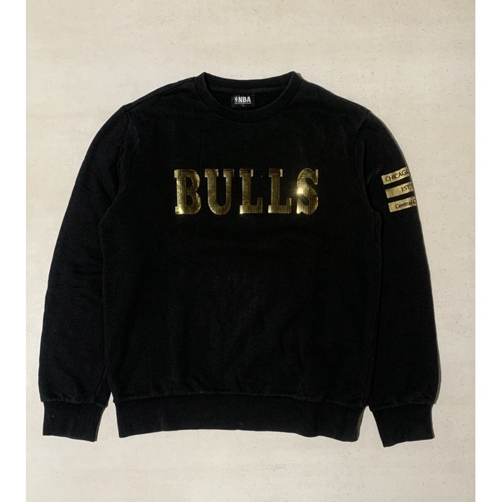 NBA CHICAGO BULLS GOLD CREWNECK BLACK