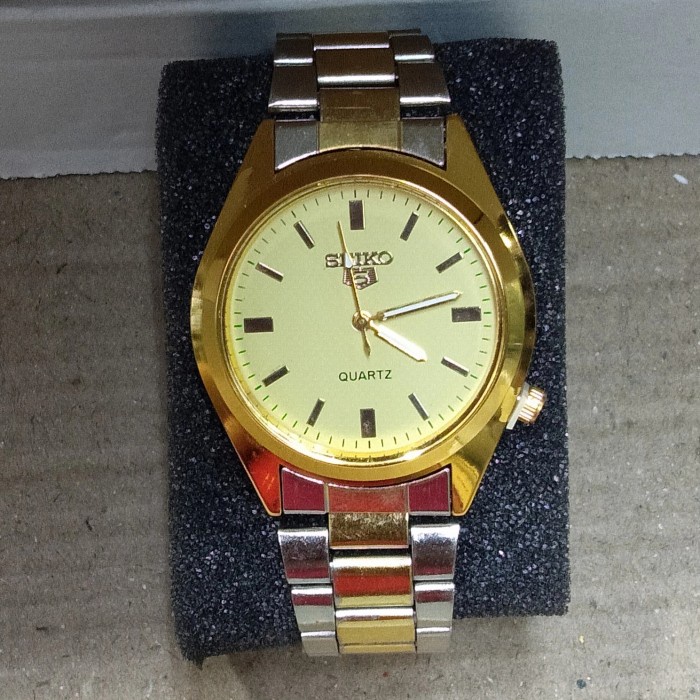 JAM TANGAN Seiko 5 rantai combinasi - combi kuning T4S4 best seller cod exlusive aesthetic original 