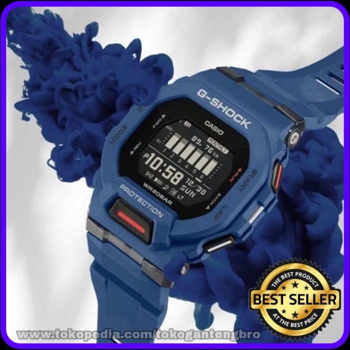 JAM TANGAN PRIA GSHOCK GBD 200 MURAH BERKUALITAS CASIO G SHOCK IMPOR  - Biru P0H4 bayar ditempat tah