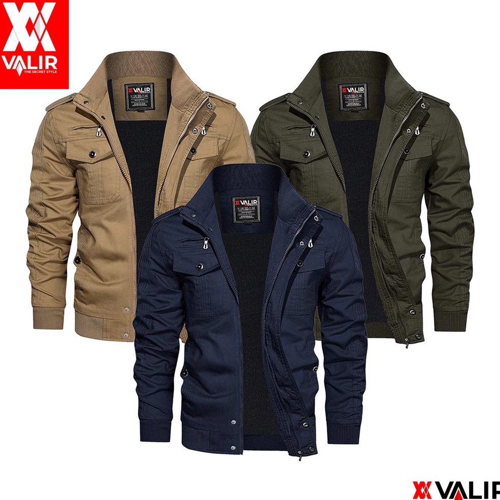 [PRODUK KD9QK38] Valir Edmund - Jaket Pria Bomber Model Militer terbaru Tran acket Cowok Kanvas Twill Drill Tebal Kren Branded Kualitas Import untuk Dewasa Jumbo Bandung Berkualitas Premium Outfit Branded Original Jaket kalief f009e