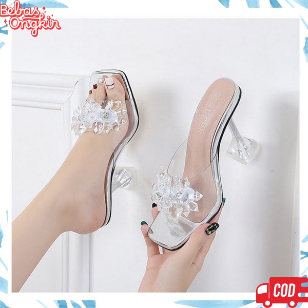 Hells Kerja Kantor Hells Terlaris Highheels Hak Tinggi Transparan Hak Tahu Wnta Sepatu High Hils Pre