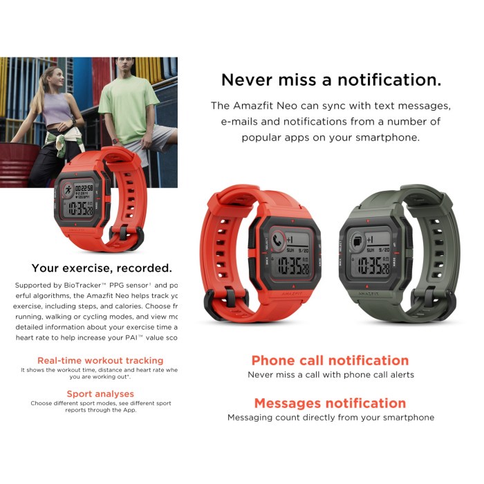 TERBARU AMAZFIT NEO - SMART WATCH RETRO SMARTWATCH