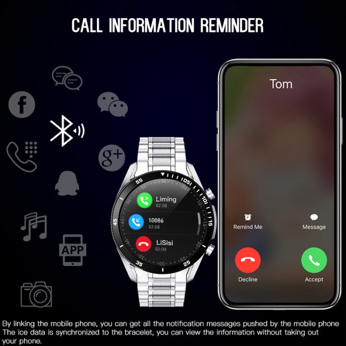 CUCI GUDANG LIGE 2023 smart watch bluetooth call anti air jam tangan pria pintar