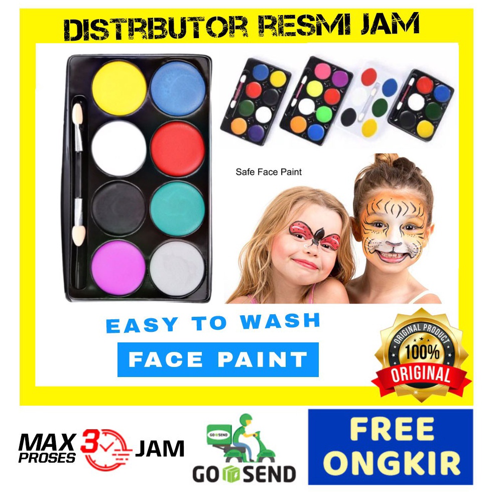 

grtl -47 READY! MAKEUP HALLOWEN / face painting face paint cat muka anak cat body makeup paint cat minyak Banyak Dicari