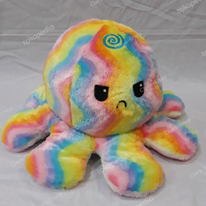 Boneka Cumi Gurita Octopus Tik Tok Jumbo Rainbow