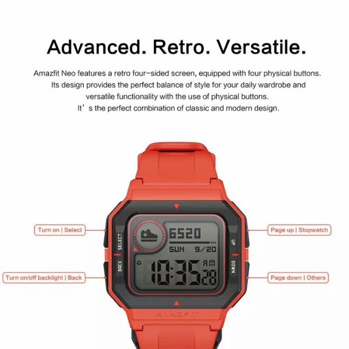 TERBARU Amazfit Neo Retro Smartwatch Heart Rate Original