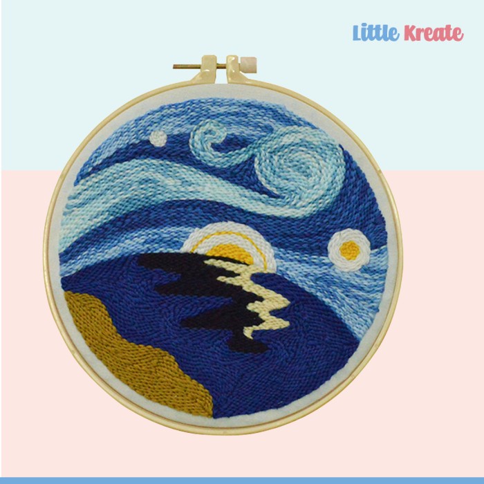 

SMALLPUNCH#02 - DIY PUNCH NEEDLE EMBROIDERY KIT / PAKET SULAM MENYULAM