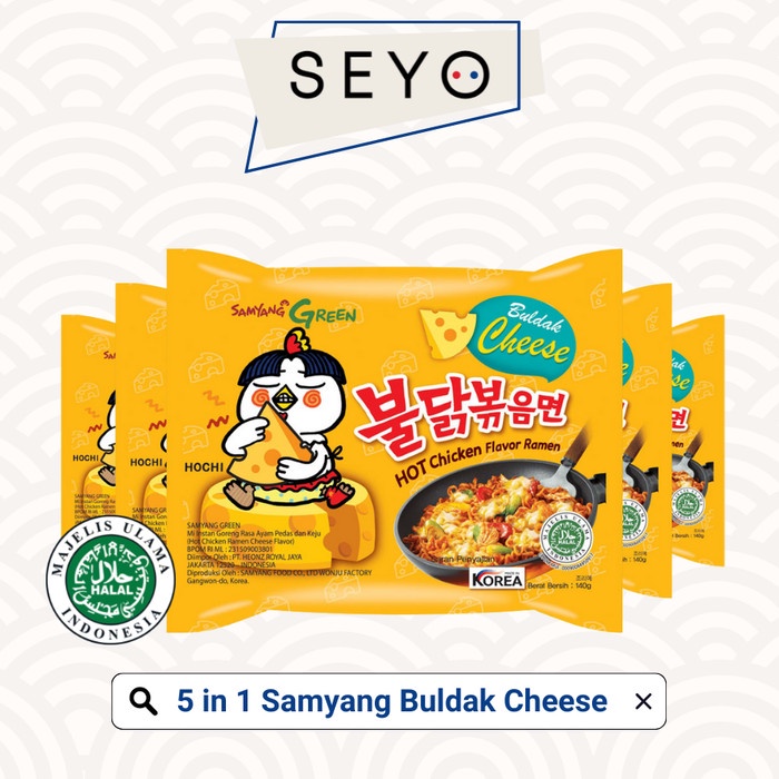 

5 In 1 - Samyang Hot Chicken Ramen Cheese Bestseller Mie Impor