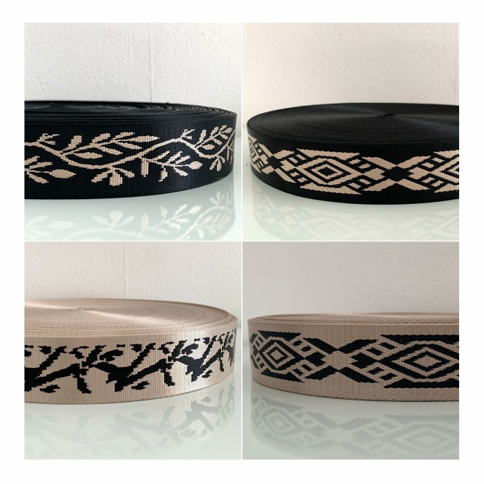 Terlaris 1 Rol Webbing 3.8 Nylon Aneka Motif Ketebalan 1.2Mm