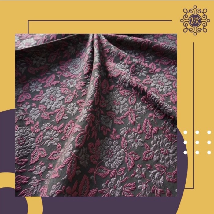 Terlaris Kain Jacquard Motif Kembang Emboss