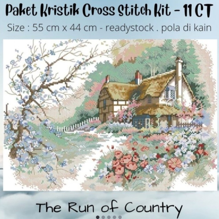 

PAKET KRISTIK SULAM DIY CROSS STITCH JAHIT - HOME GARDEN