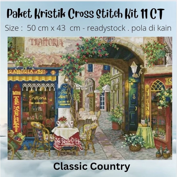 

PAKET KRISTIK SULAM DIY CROSS STITCH JAHIT - CLASSIC COUNTRY HOUSE