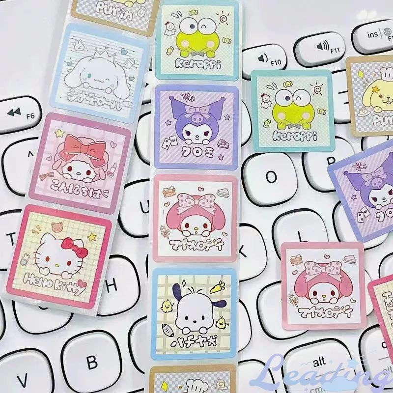 

1 Roll 500 pcs Sticker Cute Sanrio Import | Sticker Kawaii Sanrio Lucu | Sticker Tempel Sanrio Kuromi My Melody My Sweet Piano Cinnamoroll Pochacco Pompompurin Keroppi [BACA DESKRIPSI]