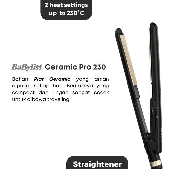 NEW Babyliss Ceramic Straightener Pro 230 - 2089U