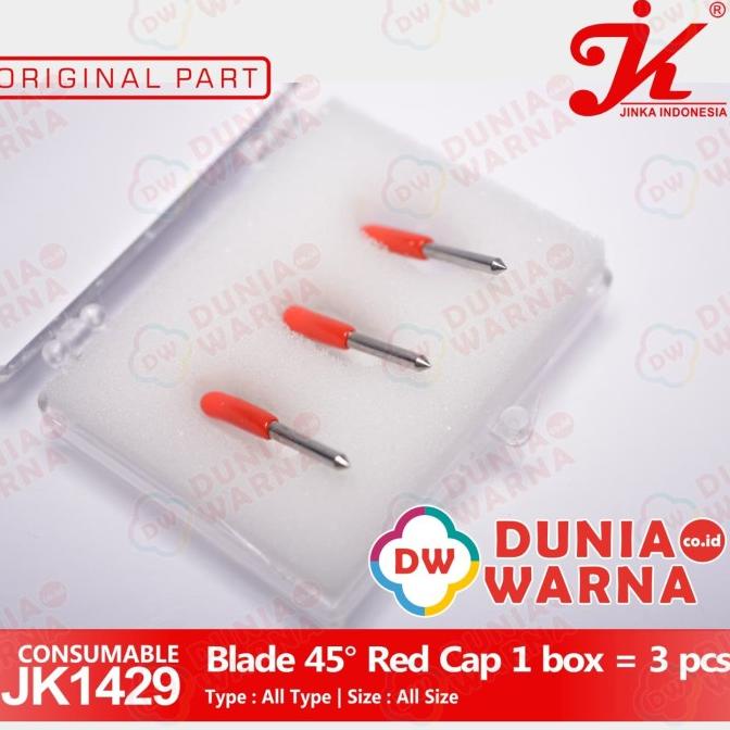 

paling diminati] Mata Pisau Jinka Roland Blade 45 Derajat isi 3 Pcs/Box Tutup Merah