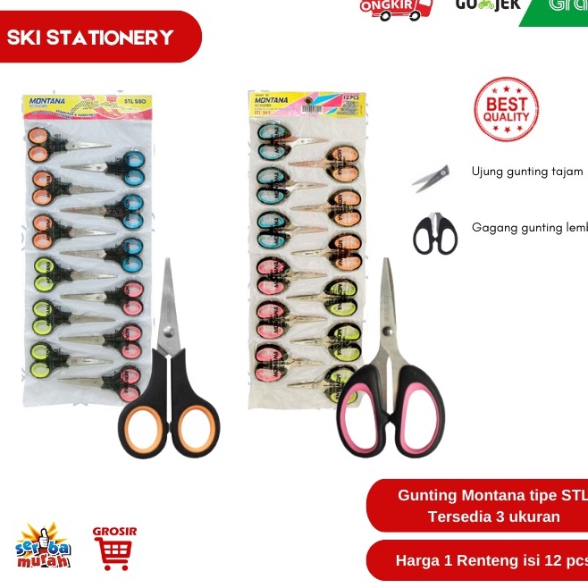 

✾Stok Banyak➚ Gunting / Scissors Kertas Kecil / Tanggung / Besar harga GROSIR A71