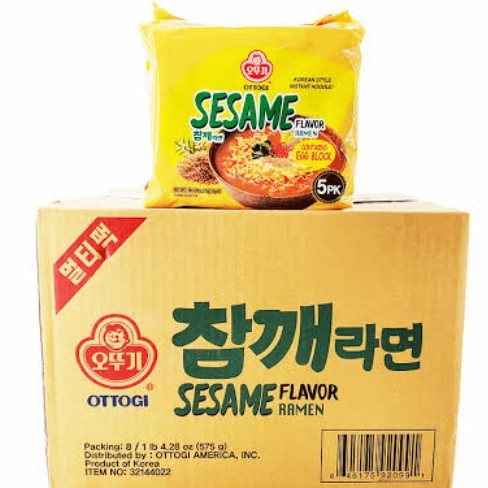 

Ottogi Sesame Ramen 5 Pack ( 115 G X 5 Pack) Bestseller Mie Impor