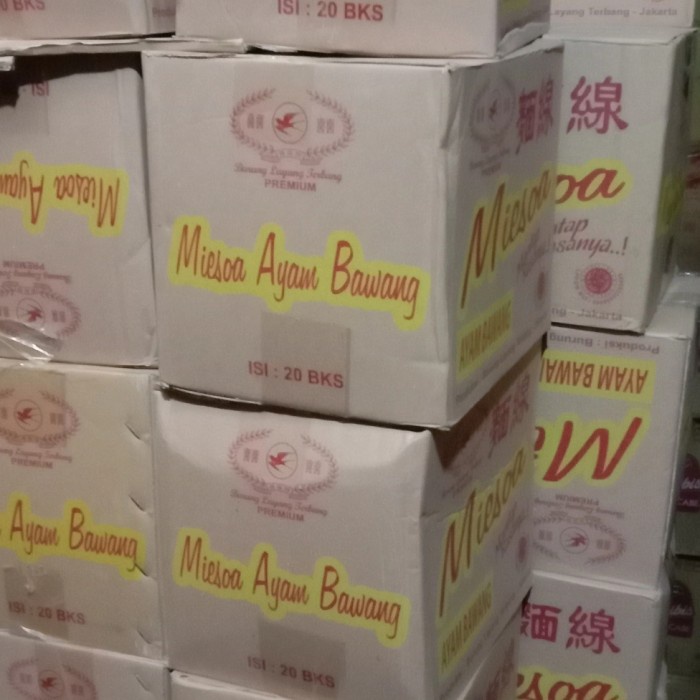 

Misoa Ayam Bawang 1Dus Isi 20 Pcs/ Cap Burung Layang Terbang Bestseller Mie Impor
