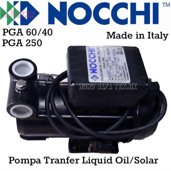 Pompa Tranfer Liquid Oli Dan Solar Nocchi Pga-60/40 Made In Italy