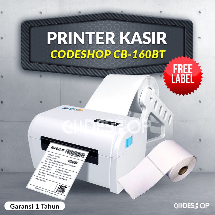 PRINTER BARCODE THERMAL CODESHOP CB 160BT CB160BT CB-160BT