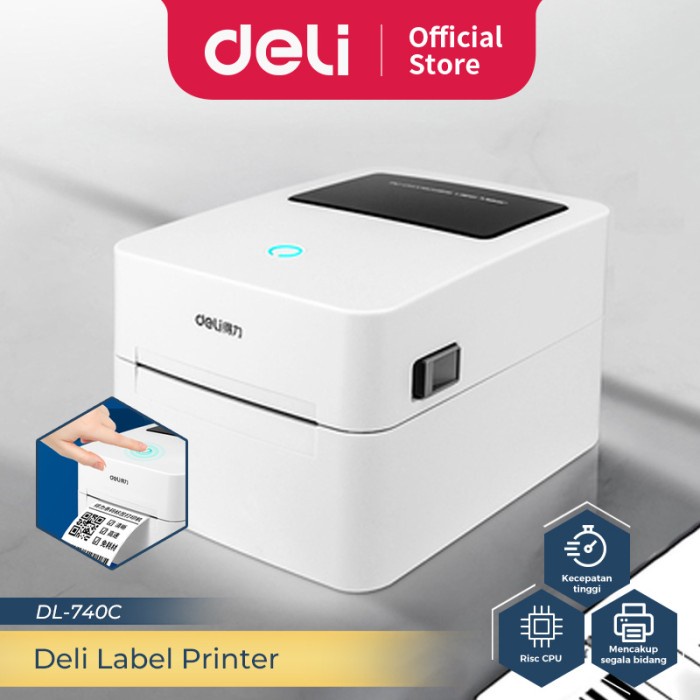 Deli Barcode Label Printer / Printer Thermal 108 mm 203 dpi DL-740CS