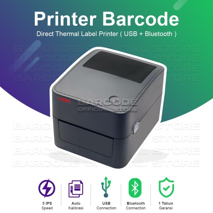 PRINTER BARCODE THERMAL KASSEN DT640 BT Print Label Resi Tokopedia A6