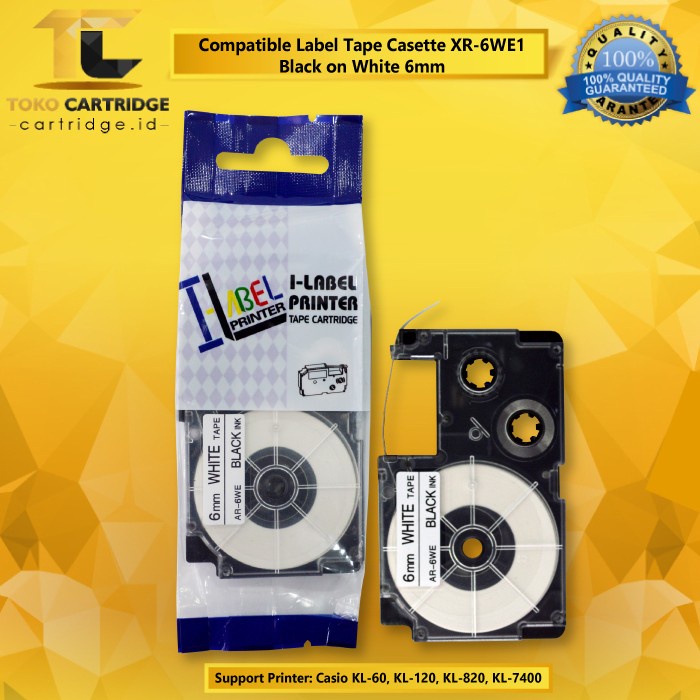 Compatible Label Tape Casette XR-6 Printer Casio KL 60 120 820 7400