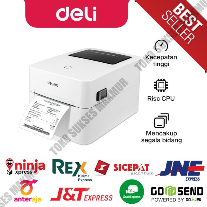 Barcode Label Printer Deli DL-740CS - Printer Thermal 108 mm 203 dpi