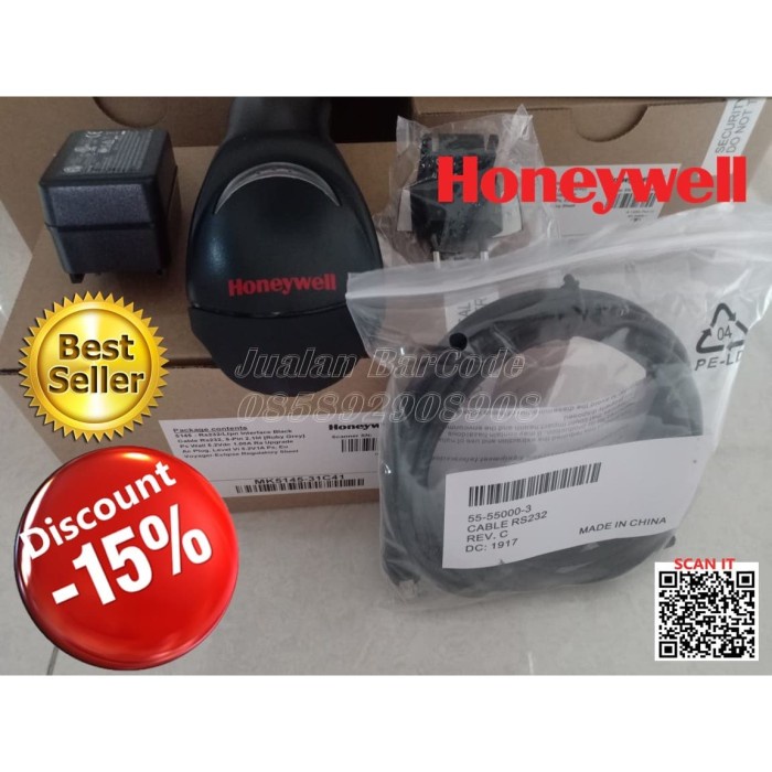 SCANNER BARCODE HONEYWELL MK5145 MS5145 SERIAL RS232 + ADAPTOR