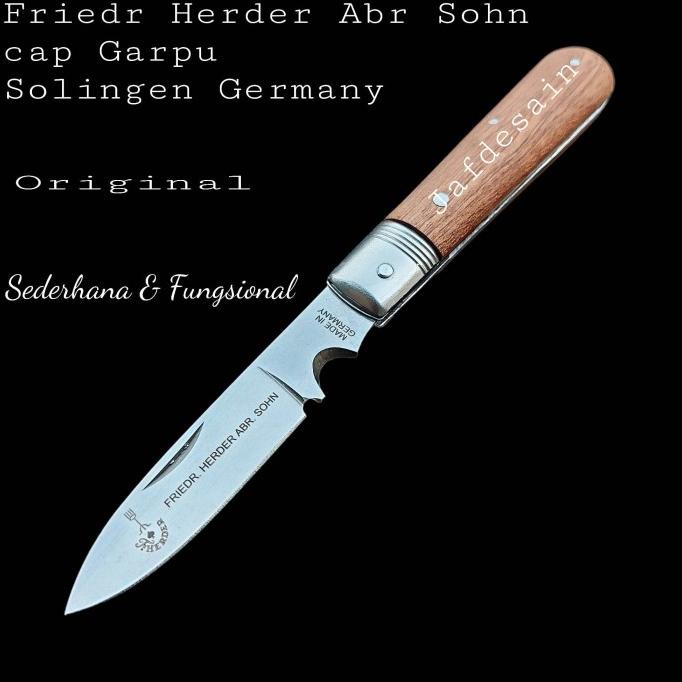 Pisau lipat cap Garpu asli made in Solingen Germany