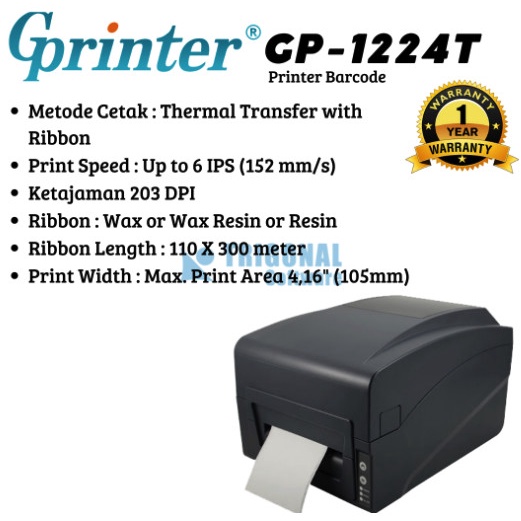 PRINTER BARCODE NON THERMAL GPrinter GP-1224T