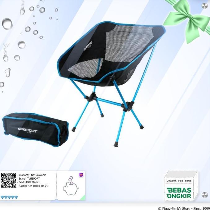TaffSPORT Kursi Lipat Memancing Folding Fishing Chair - SF733