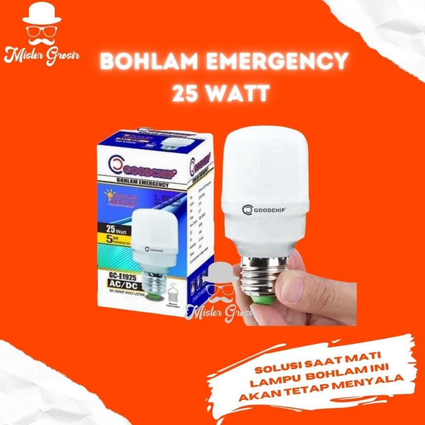 Terbaik [Promo] Bohlam Lampu Led Emergency 25 Watt Goodchip Lampu Kamar Lampu Emergency Penghemat Li