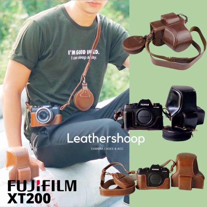 LEATHER COVER FUJIFILM XT200 X-T200 CASE BAG