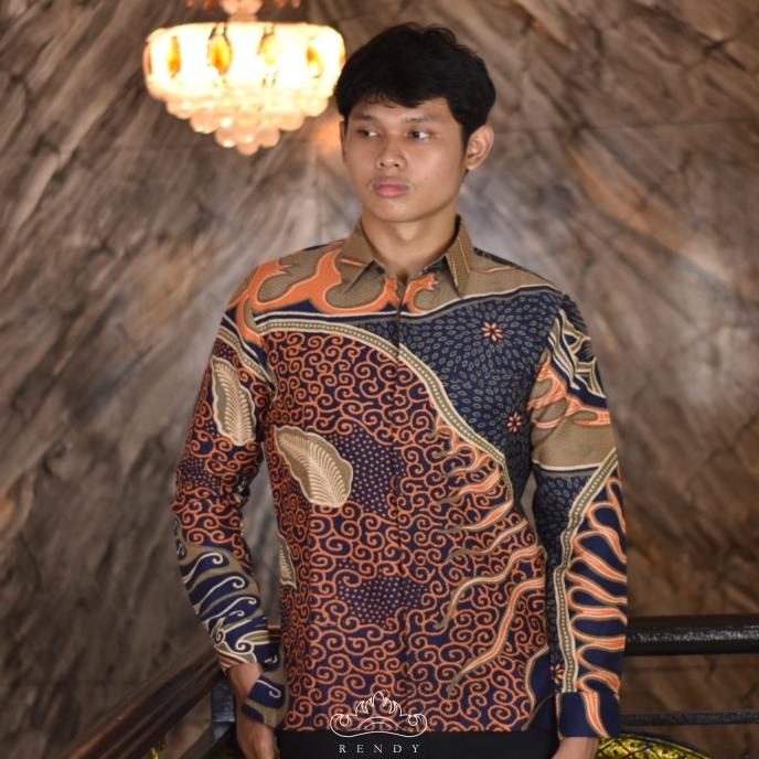 Rendy Batik Premium Kemeja Batik Dobby Pria Lengan Panjang P9 Lapakfauziharyanto
