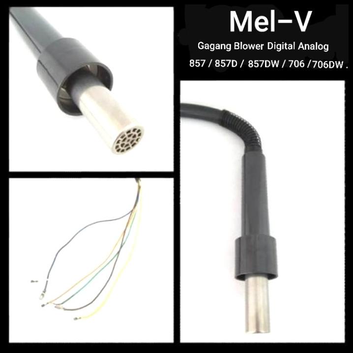 Terlaris Gagang Solder Uap Digital 857D Gagang Blower 6 Kabel