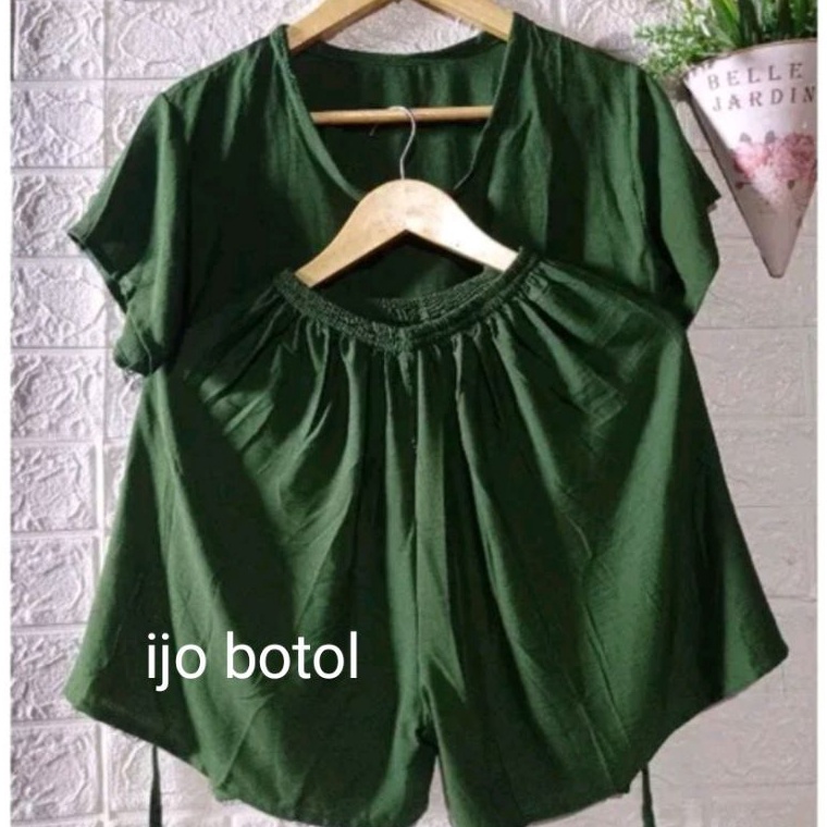 Diskon✅setelan babydoll XL rayon/setelan babydoll pendek/setelan babydoll lengan pendek/setelan baby