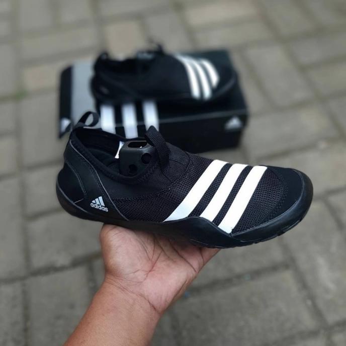 Sepatu Adidas Climacool Jawpaw Slip On Black White Premium