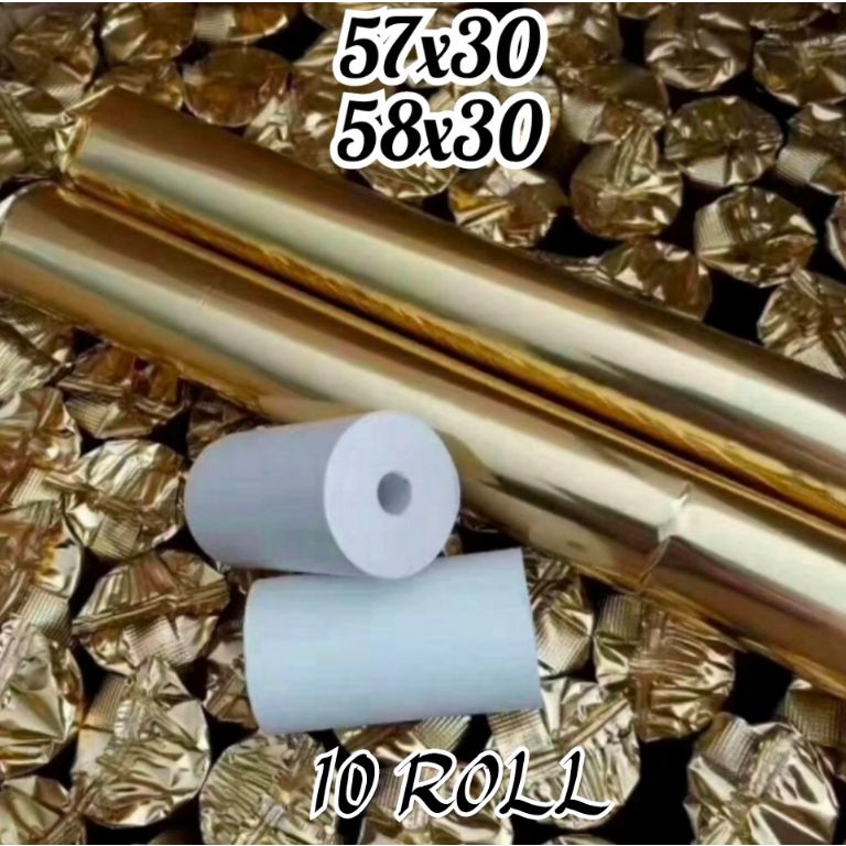 

ZLKJ-80 10ROLL KERTAS STRUK VSC 57X30 58X30 PER PACK EDC 58MM MINI PRINTER BLUETOOTH 184